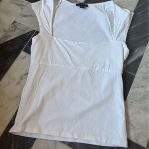 White Cap Sleeve Top